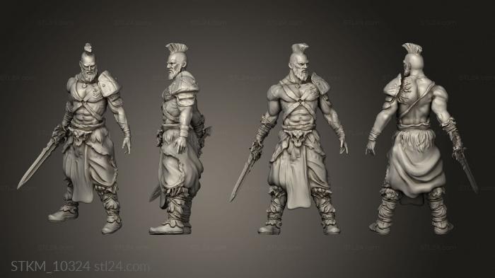 Figurines heroes, monsters and demons (Viking Warrior forest, STKM_10324) 3D models for cnc