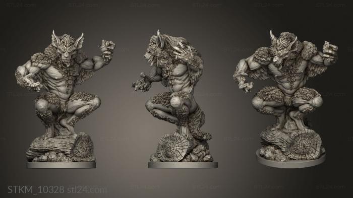 Figurines heroes, monsters and demons (Werewolf One, STKM_10328) 3D models for cnc