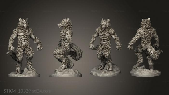 Figurines heroes, monsters and demons (Werewolf, STKM_10329) 3D models for cnc