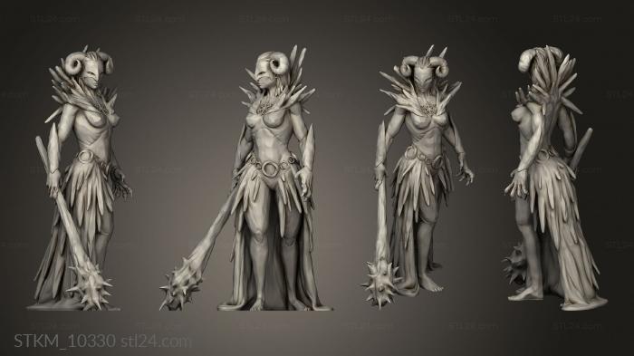 Figurines heroes, monsters and demons (Auril Maiden, STKM_10330) 3D models for cnc