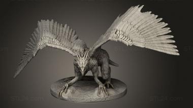 Figurines heroes, monsters and demons (Gatehouse Winged Demon, STKM_10334) 3D models for cnc