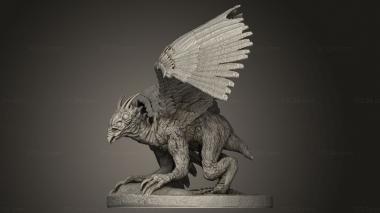 Figurines heroes, monsters and demons (Gatehouse Winged Demon, STKM_10334) 3D models for cnc