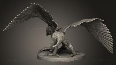 Figurines heroes, monsters and demons (Gatehouse Winged Demon, STKM_10334) 3D models for cnc