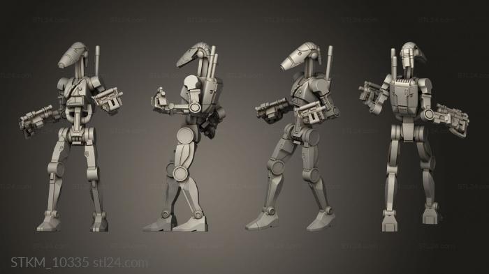 Figurines heroes, monsters and demons (yoda Battle Droid Heroic, STKM_10335) 3D models for cnc