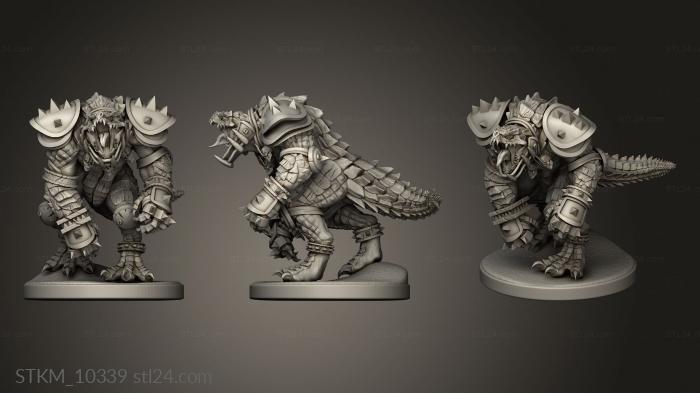 Figurines heroes, monsters and demons (Fantasy Football Caiman Player, STKM_10339) 3D models for cnc