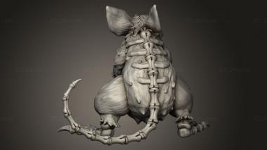 Figurines heroes, monsters and demons (Hour Demons Giant Rat Revenant, STKM_10346) 3D models for cnc