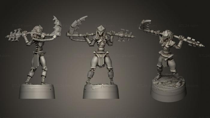 Figurines heroes, monsters and demons (Necron Chess Set Necron Queen, STKM_1036) 3D models for cnc