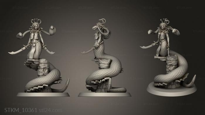 Figurines heroes, monsters and demons (Pure Blood Medusa pure, STKM_10361) 3D models for cnc