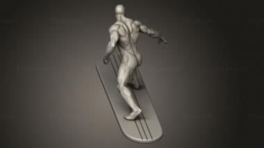 Figurines heroes, monsters and demons (Silver Surfer, STKM_10369) 3D models for cnc