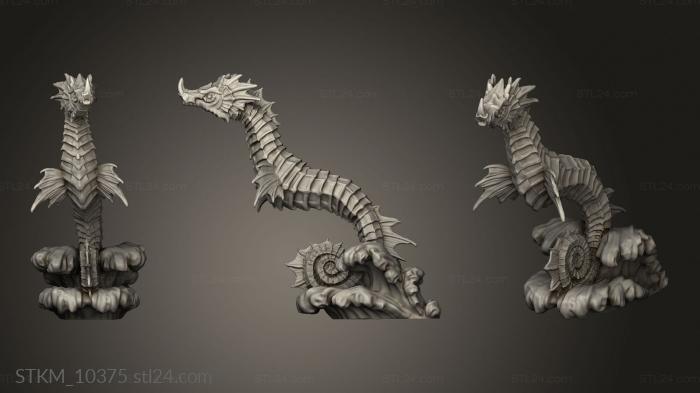 Figurines heroes, monsters and demons (End Depth Seahorse, STKM_10375) 3D models for cnc