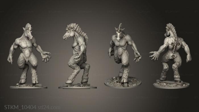 Figurines heroes, monsters and demons (The Cursed jerseydevil, STKM_10404) 3D models for cnc