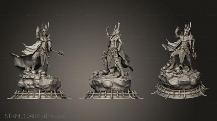 Figurines heroes, monsters and demons (The Dark Lord Sauron, STKM_10406) 3D models for cnc