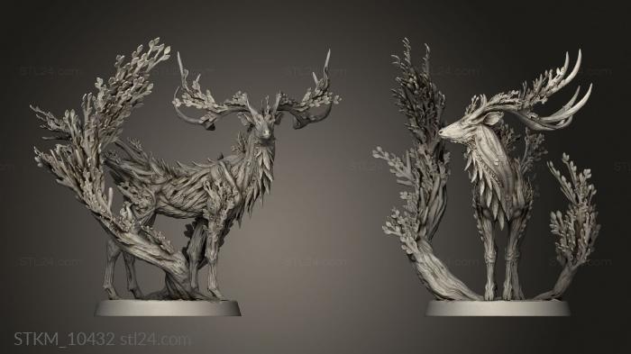 Figurines heroes, monsters and demons (Thicket Stag, STKM_10432) 3D models for cnc