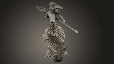 Figurines heroes, monsters and demons (End Depth Siren Warrior, STKM_10446) 3D models for cnc