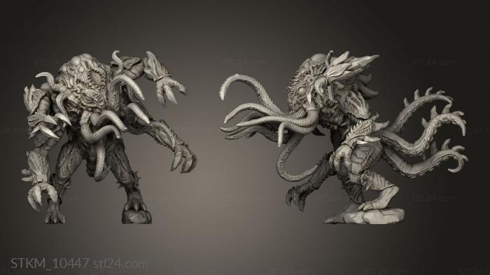 Figurines heroes, monsters and demons (Engendros tentacles, STKM_10447) 3D models for cnc