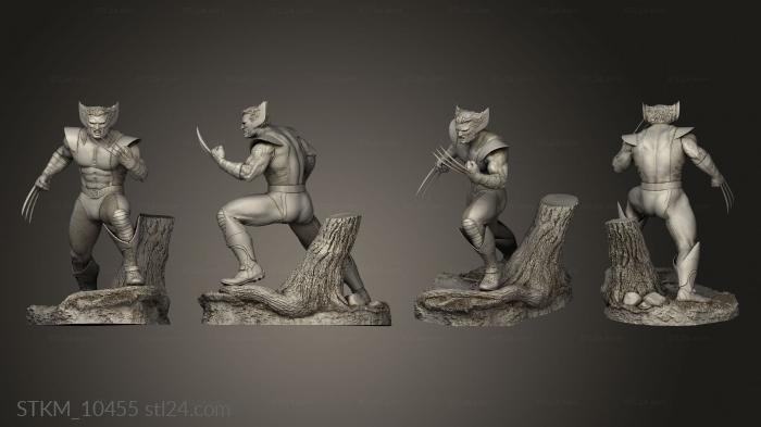 Figurines heroes, monsters and demons (Wolverine, STKM_10455) 3D models for cnc