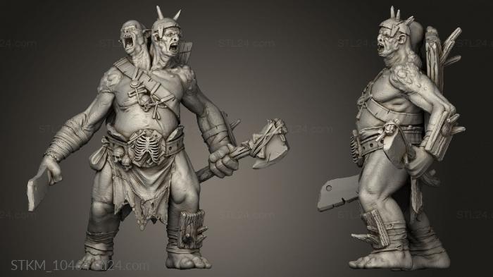 Figurines heroes, monsters and demons (Mad Mage Experiments Enemies Ettin, STKM_10464) 3D models for cnc