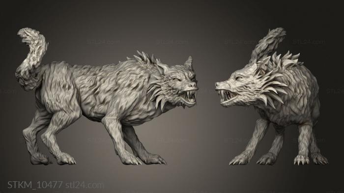 Figurines heroes, monsters and demons (Mines Mazhar Core Wargs Warg, STKM_10477) 3D models for cnc