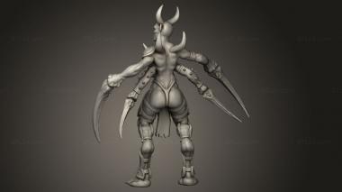 Figurines heroes, monsters and demons (Spider maidens Coven, STKM_10481) 3D models for cnc