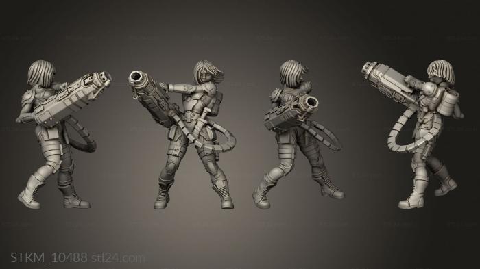 Figurines heroes, monsters and demons (Character Lieutenant Jane Ferro, STKM_10488) 3D models for cnc