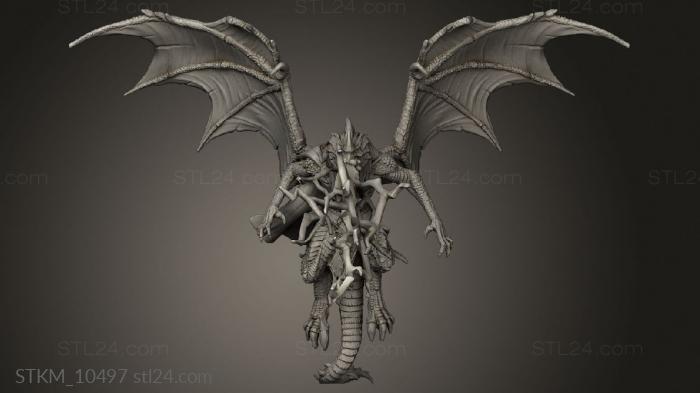 Figurines heroes, monsters and demons (Sands Destiny Draconic Demon Blue Breath Attack, STKM_10497) 3D models for cnc