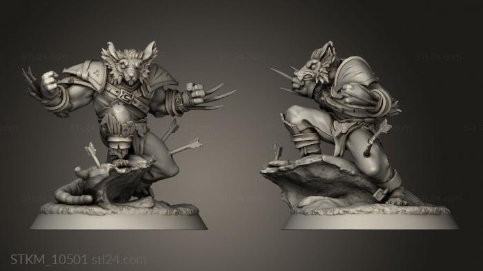 Figurines heroes, monsters and demons (Legend Daemoor Rats James Ratlet, STKM_10501) 3D models for cnc