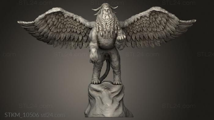 Figurines heroes, monsters and demons (Sands Destiny Androsphinx Flying, STKM_10506) 3D models for cnc