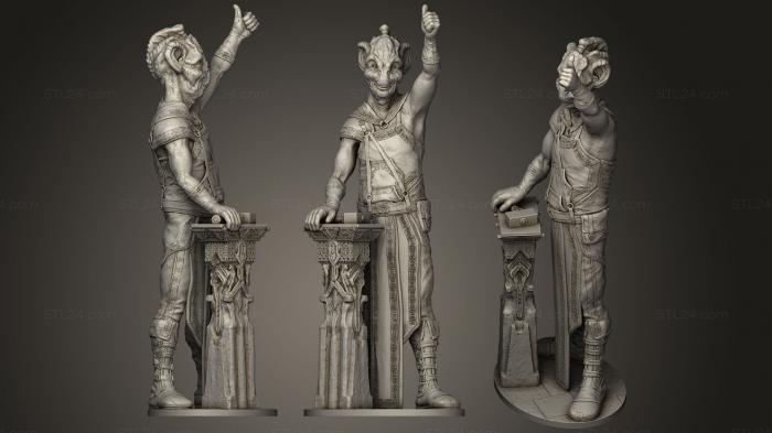 Figurines heroes, monsters and demons (Nuroh Gribsek  Master Blacksmith, STKM_1052) 3D models for cnc