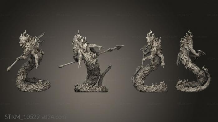 Figurines heroes, monsters and demons (Magma lords Salamandra, STKM_10522) 3D models for cnc