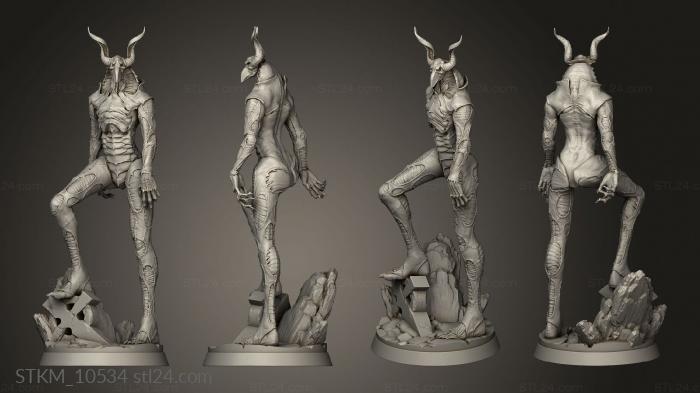 Figurines heroes, monsters and demons (Sons Nightmare Ankth, STKM_10534) 3D models for cnc