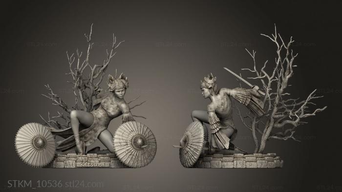 Figurines heroes, monsters and demons (Kitsune, STKM_10536) 3D models for cnc