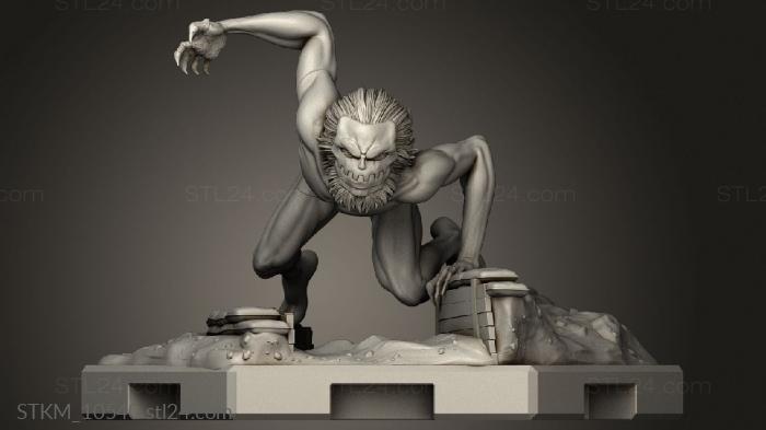 Figurines heroes, monsters and demons (Jaw, STKM_10540) 3D models for cnc