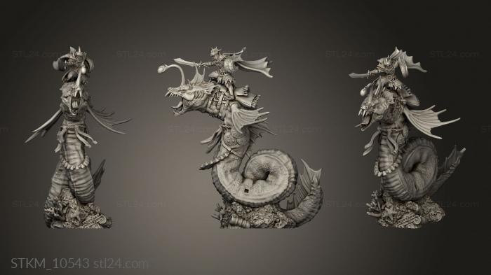 Figurines heroes, monsters and demons (Fantasy Prince Atlantis AE, STKM_10543) 3D models for cnc