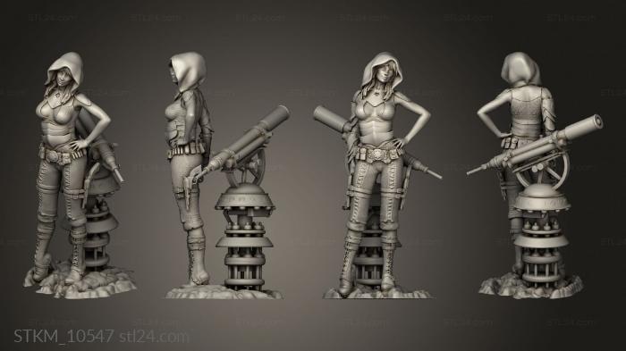 Figurines heroes, monsters and demons (STEAMPUNK, STKM_10547) 3D models for cnc