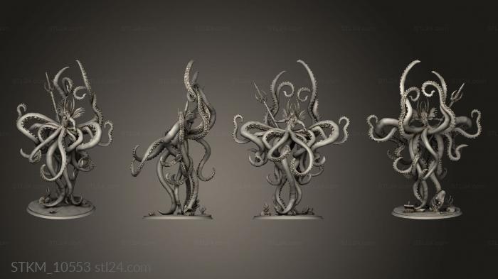 Figurines heroes, monsters and demons (Kingdom The Depth Poseidon Lord, STKM_10553) 3D models for cnc