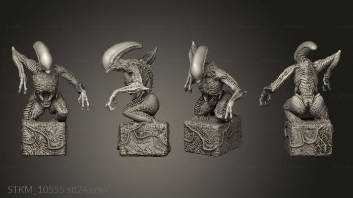 Figurines heroes, monsters and demons (Arcanum Tyrants alien statuette, STKM_10555) 3D models for cnc