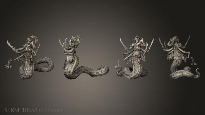 Figurines heroes, monsters and demons (Marilith rmal, STKM_10558) 3D models for cnc