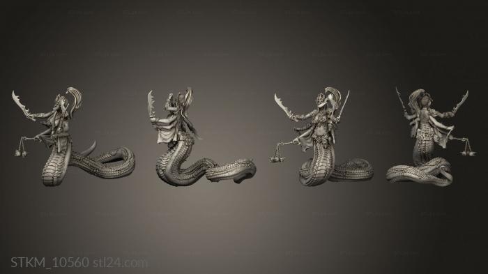 Figurines heroes, monsters and demons (Marilith Hair, STKM_10560) 3D models for cnc