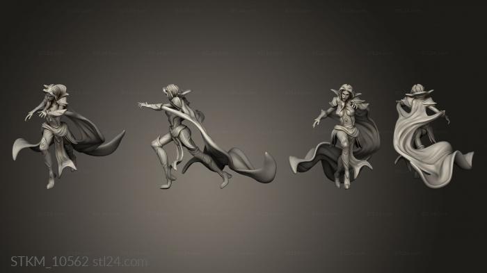 Figurines heroes, monsters and demons (Vampire Mistress Attacking, STKM_10562) 3D models for cnc