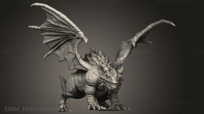 Figurines heroes, monsters and demons (Caves Despair Cave Dragon, STKM_10583) 3D models for cnc