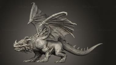 Figurines heroes, monsters and demons (Caves Despair Cave Dragon, STKM_10583) 3D models for cnc