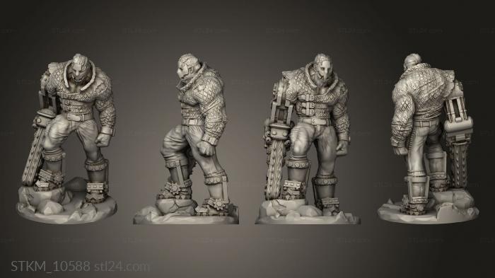 Figurines heroes, monsters and demons (Clockwork Chainsaw Murderer, STKM_10588) 3D models for cnc