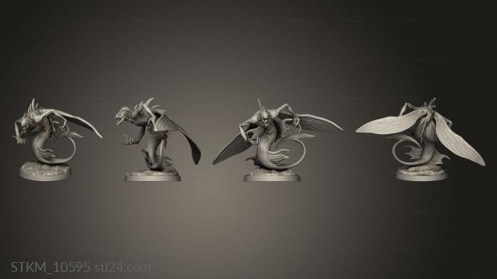 Figurines heroes, monsters and demons (Sea Harpy, STKM_10595) 3D models for cnc