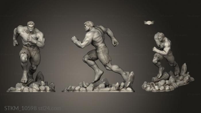 Figurines heroes, monsters and demons (HULK, STKM_10598) 3D models for cnc