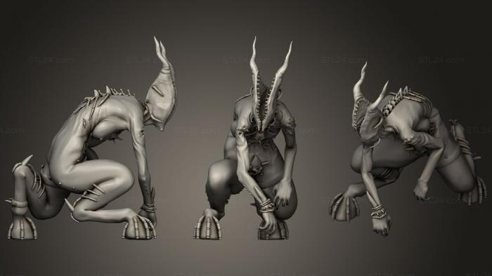 Figurines heroes, monsters and demons (Onoskelis Statues X412, STKM_1060) 3D models for cnc