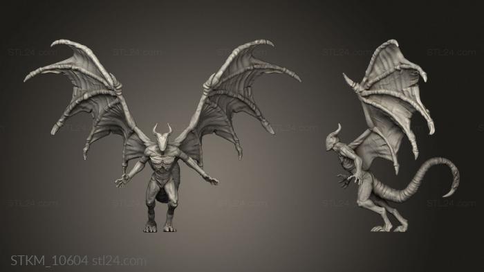 Figurines heroes, monsters and demons (Sons Midnight Night Gaunt Attacking, STKM_10604) 3D models for cnc
