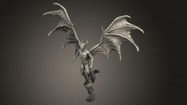 Figurines heroes, monsters and demons (Sons Midnight Night Gaunt Flying, STKM_10605) 3D models for cnc