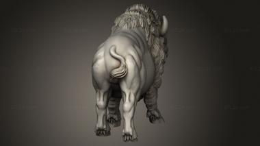 Figurines heroes, monsters and demons (american buffalos buffalo, STKM_10613) 3D models for cnc