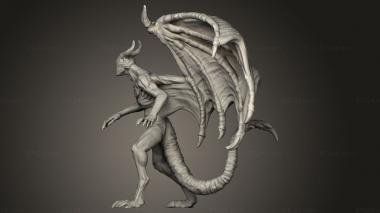 Figurines heroes, monsters and demons (Sons Midnight Night Gaunt Walking, STKM_10614) 3D models for cnc