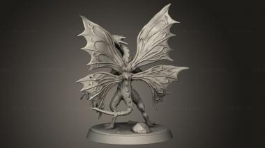 Figurines heroes, monsters and demons (Elven Grace Fairy Dragon Ancient, STKM_10615) 3D models for cnc